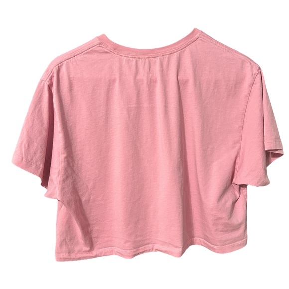 Converse Cropped T-shirts Women’s XL Short Sleeve Crew Neck Pink Graphic Logo - Picture 4 of 6